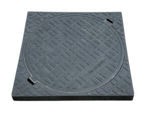 Люк квадратний 670*670мм А-15 з круглою кришкою (чорний)