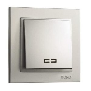 Вимикач 1-кл. Mono Electric з підсвіткою(срібло)