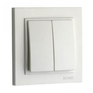 Вимикач 2-кл. Mono Electric (білий)
