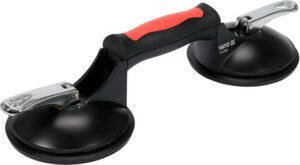 Присоска для монтажу скла YATO: 2 чашки Ø= 125 мм, m= 120 кг, 245х 125х 7 мм