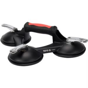 Присоска для монтажу скла (алюміній) YATO: 3-ри чашки Ø= 125 мм, m= 190 кг, 345х 282х 7 мм