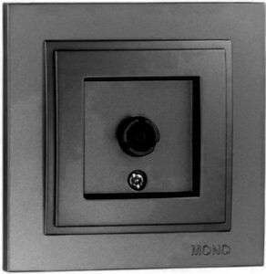 Розетка TV кінцева з екраном (графіт)