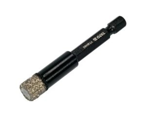 Свердло з алмазним пругом YATO, Ø= 10 мм, l= 65/10 мм, з 6-гран. шпинделем- 1/4'