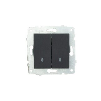 600-000217-211 Механізм вимикача 2-клв.прохідного Grano чорн.металік/12/60