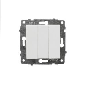 600-000201-254 Механізм вимикача 3-клв.Grano білий/12/60