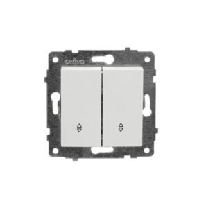 600-000201-211 Механізм вимикача 2-клв.прохідного Grano білий/12/60