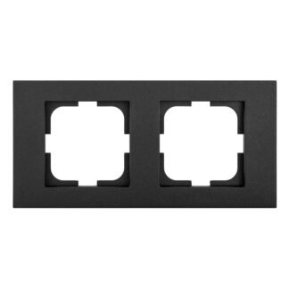 400-170000-226 Рамка двійна Grano чорн. металік/12/120
