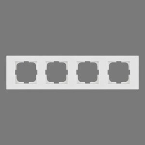 400-010000-228 Рамка чотирна Grano біла/12/120