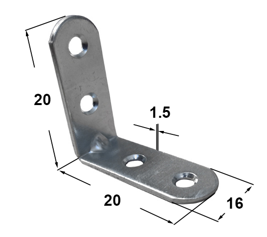 Кронштейн №1 20 x 20 50шт (5000)