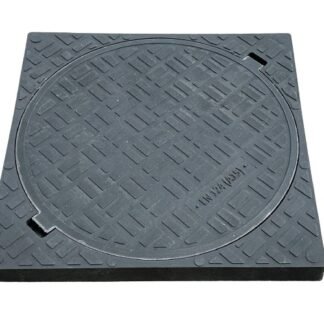 Люк квадратний 670*670мм А-15 з круглою кришкою (чорний)