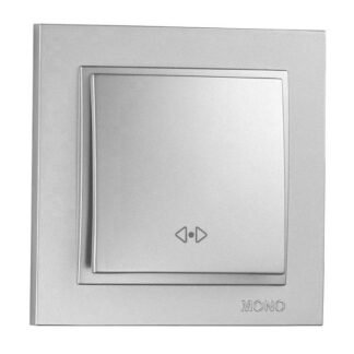 Вимикач 1-кл. Mono Electric проміжний(срібло)