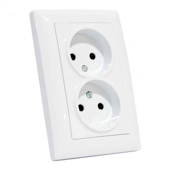 Розетка 2-на Tina б/з