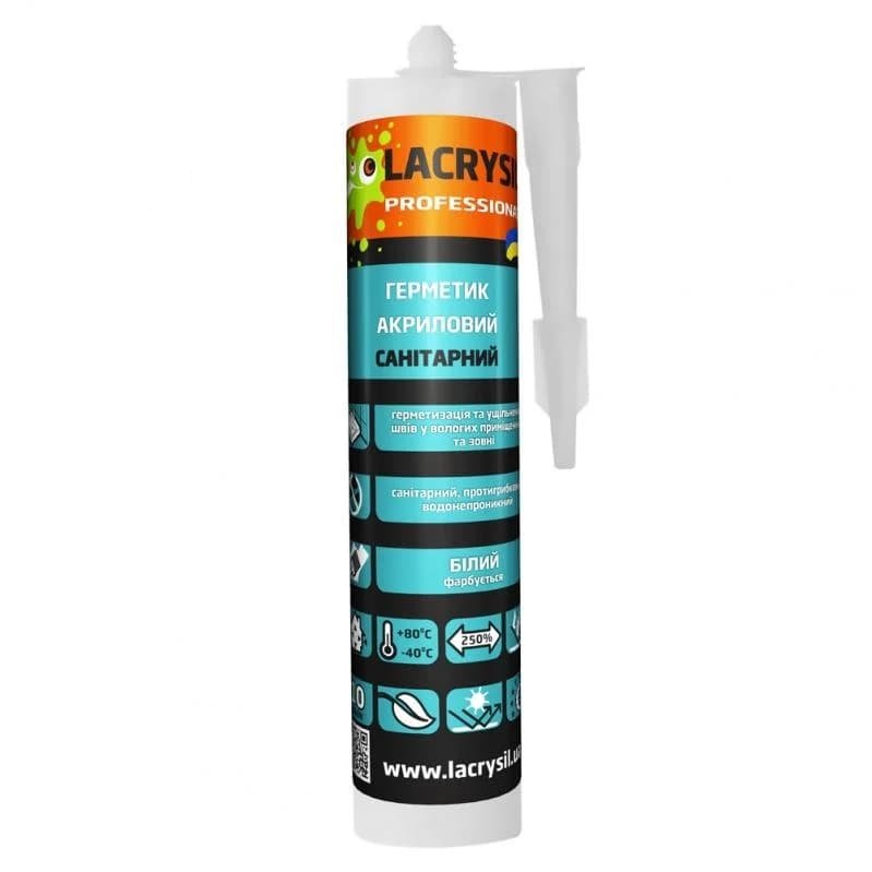 Герметик акриловий санітарний білий LAKRYSIL