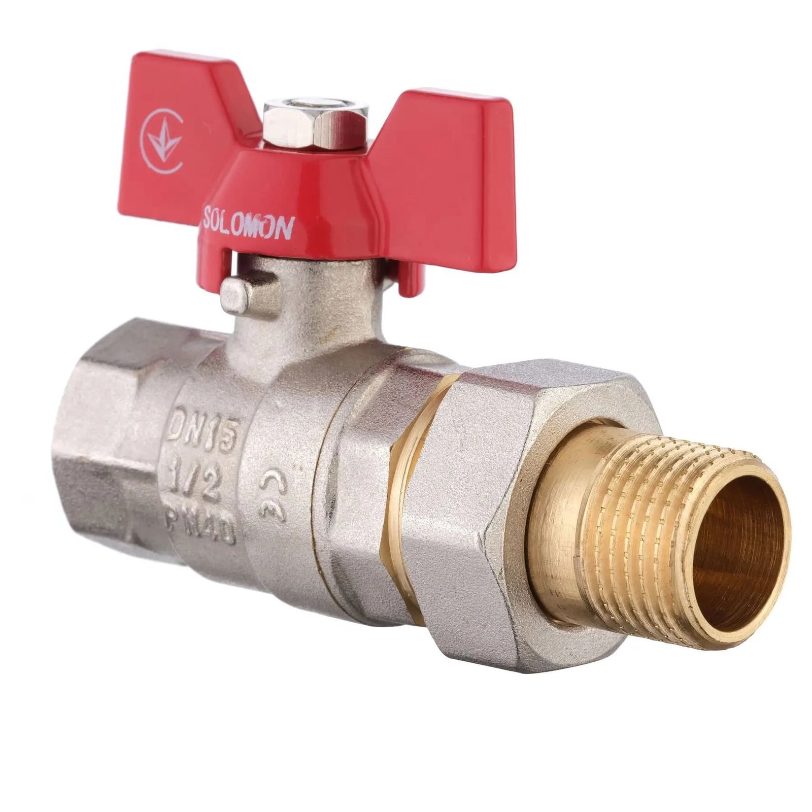 Кран кульовий прямий з американкою SOLOMON 1/2′ ПОСИЛЕНИЙ 1042