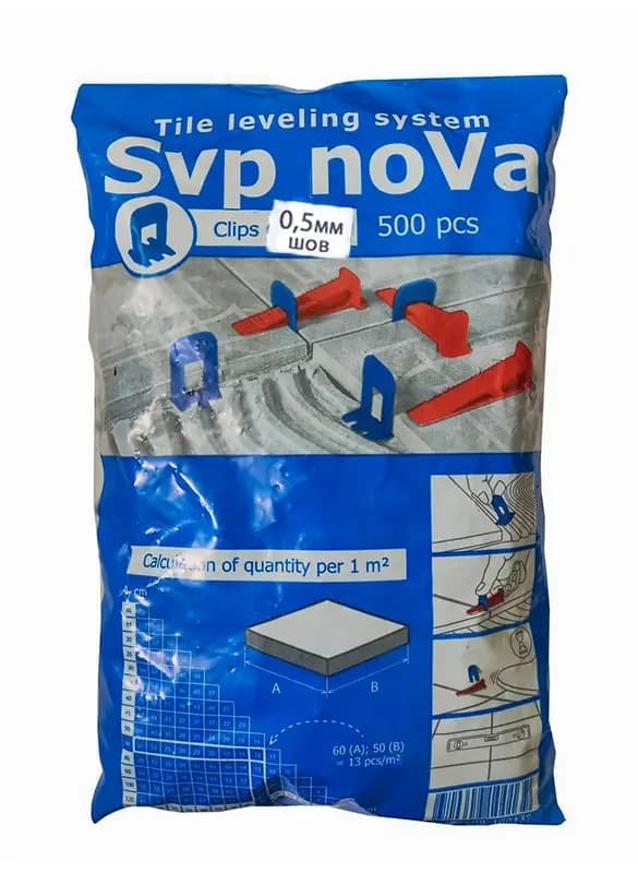 Основа для вирівнювання плитки NOVA 0,5 мм (уп=500шт)