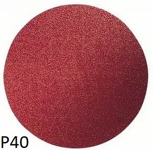 Круг шліфувальний самоклеючий 125 мм, к40, н-р 10 шт