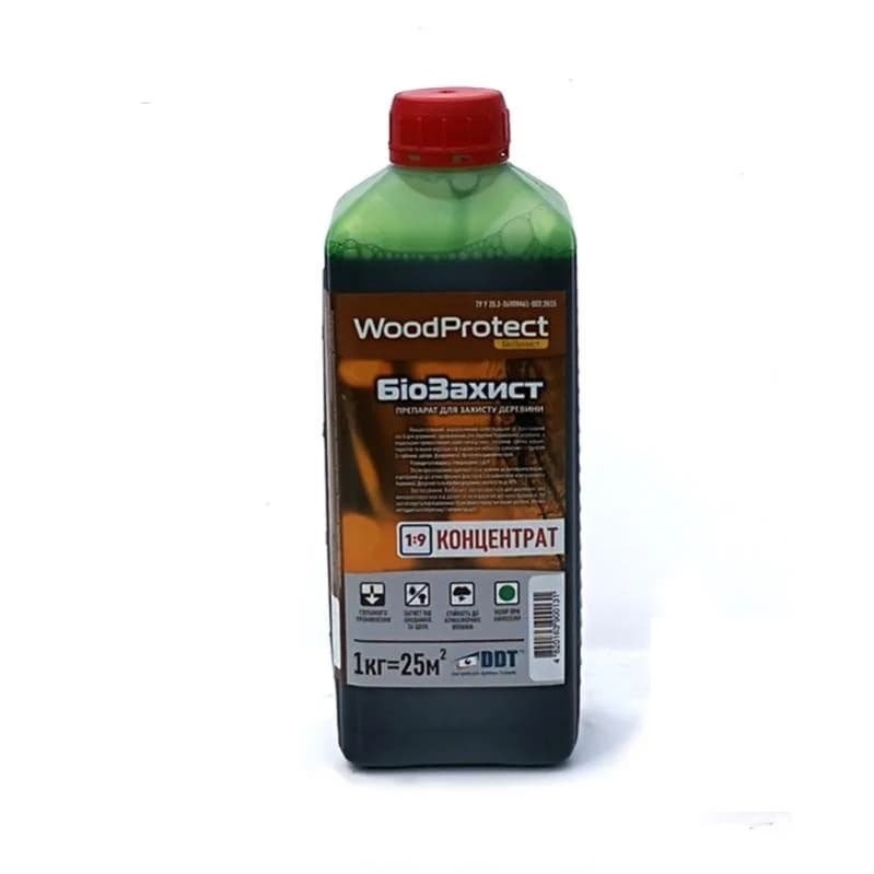 БІОЗАХИСТ КОНЦЕНТРАТ WoodProtect (зелений) – 1л (400)