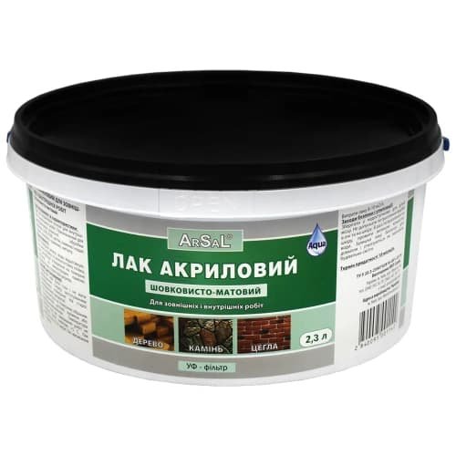 Лак акриловий матовий 2,5л