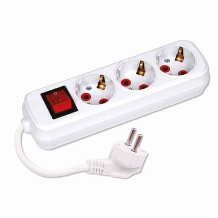 Подовжувач 3/3м з/з з вимикачем Horoz