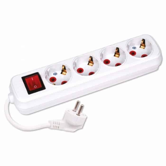 Подовжувач 4/3м з/з з вимикачем Horoz