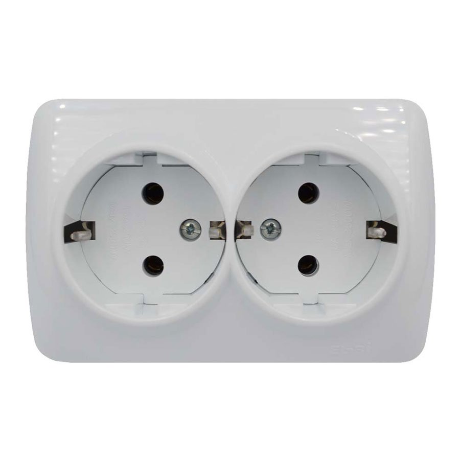 Розетка накл. El-Bi 2-на з/з