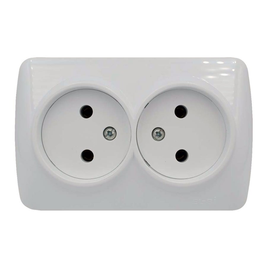 Розетка накл. El-Bi 2-на б/з