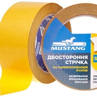 Двостороння стрічка на ПП ОСНОВІ MUSTANG 50мм*5м