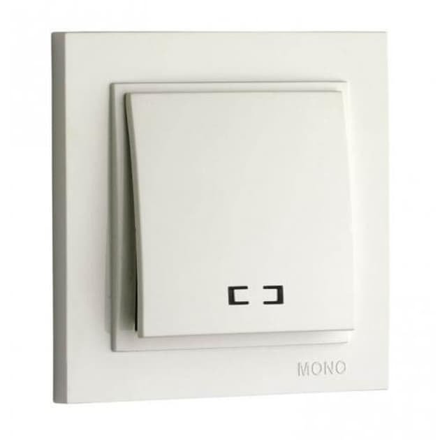 Вимикач 1-кл. Mono Electric з підсвіткою(білий)