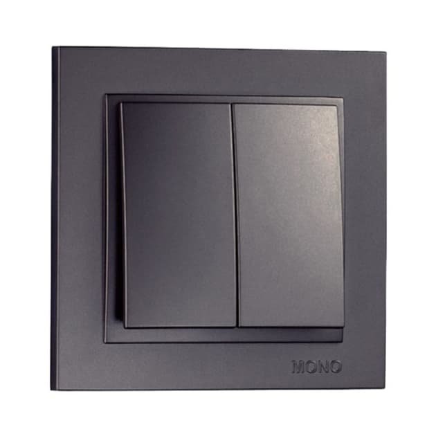 Вимикач 2-кл. Mono Electric(графіт)