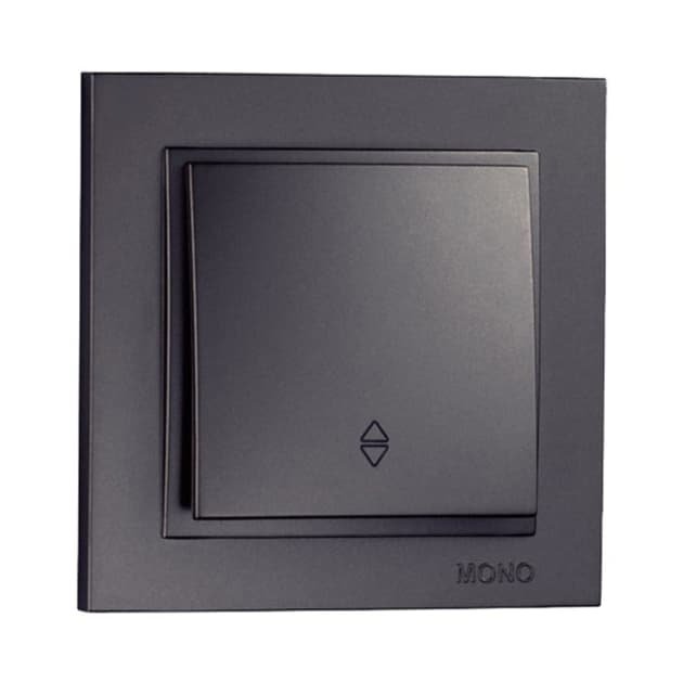 Вимикач 1-кл. Mono Electric прохідний(графіт)