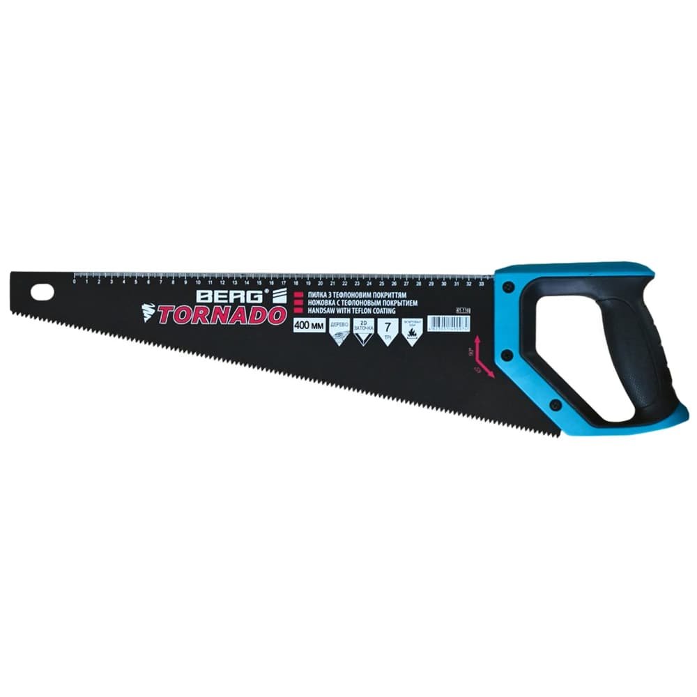 Пилка з тефлоновим покриттям ‘Tornado’ 400мм, 7/1′, 2D