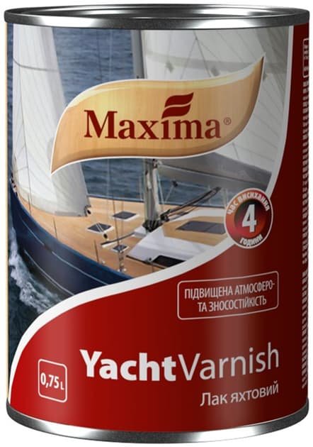 Лак яхтовий TM MAXIMA 0.75л глянсовий