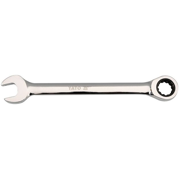Ключ ріжково-накидний YATO з тріщаткою : CrV, М= 13 мм, L= 225 мм