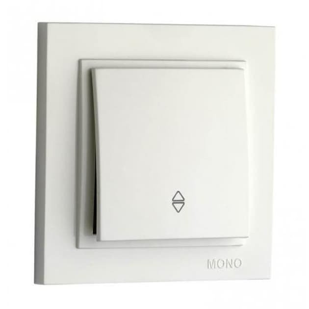 Вимикач 1-кл. Mono Electric прохідний(білий)