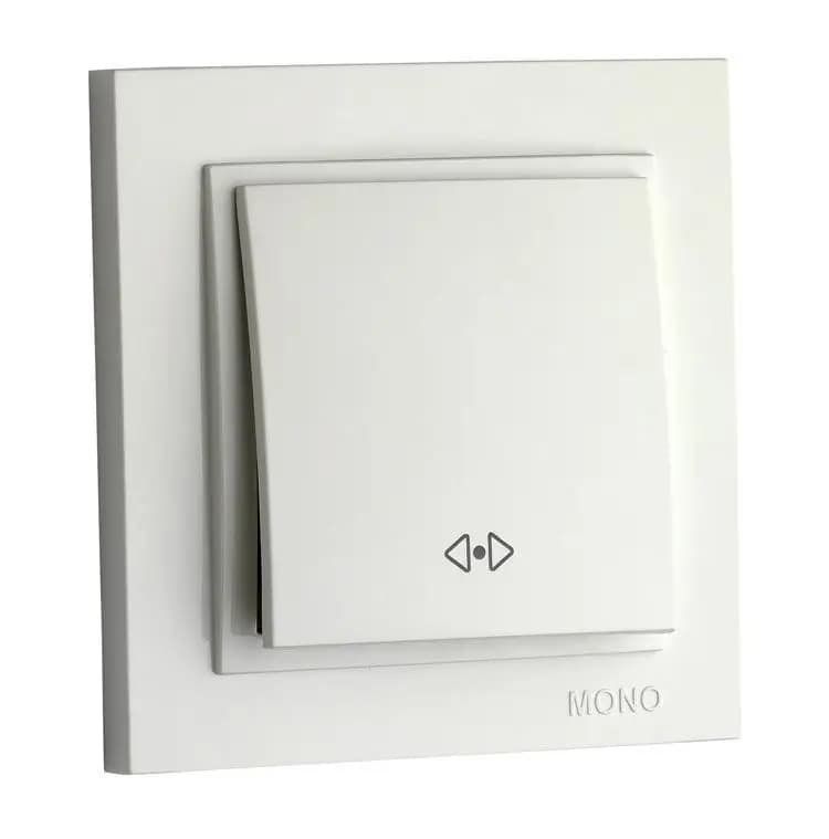 Вимикач 1-кл. Mono Electric проміжний(білий)