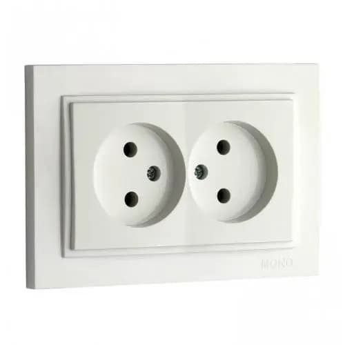 Розетка 2-а бз Mono Electric(білий)
