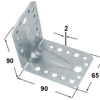 Кутник-притискувач міцний 90х90х65х2 20шт (50)