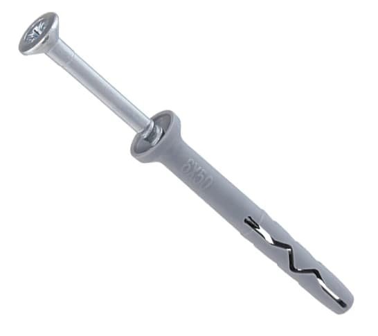 Дюбель швидкого монтажу потайний з забивним гвинтом 6х40 п=200 (2400)