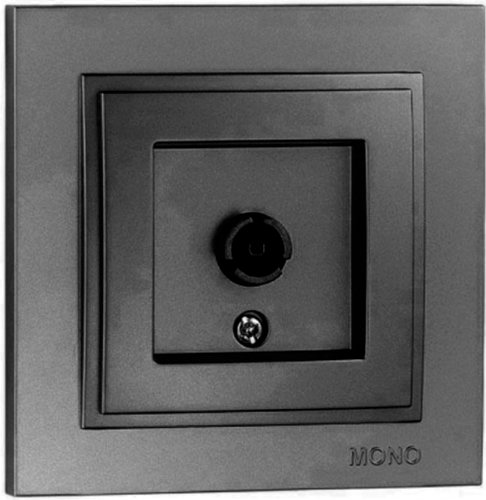 Розетка TV кінцева з екраном (графіт)