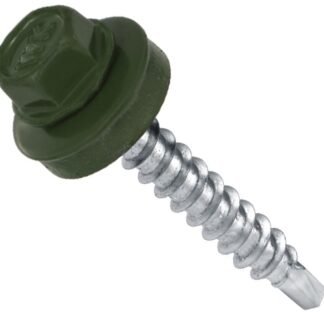 Самонаріз з буром та EPDM шайбою для кріплення в дерево WM 4,8х35 RAL6020 п=250 (3000)