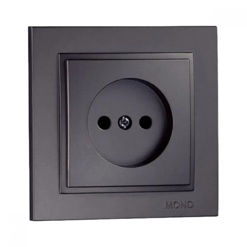 Розетка 1-а бз Mono Electric(графіт)