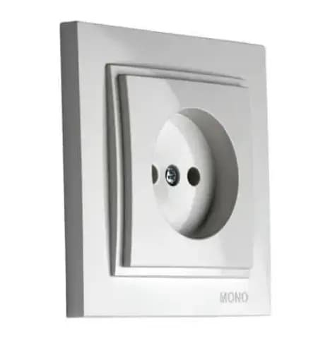 Розетка 1-а бз Mono Electric(срібло)