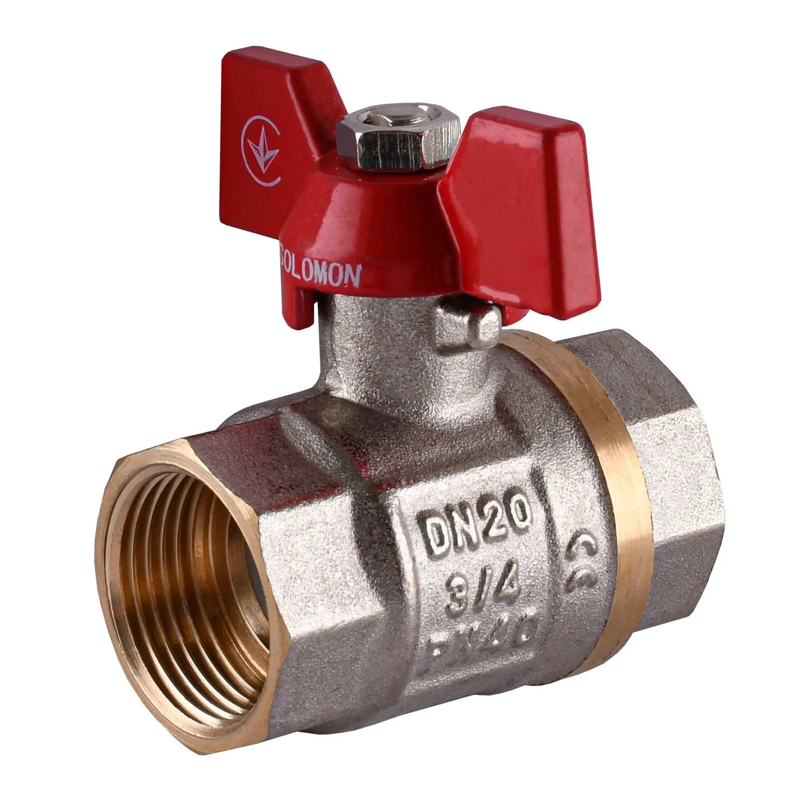 Кран кульовий прямий SOLOMON 3/4′ ВВ КБ PN40 B1007