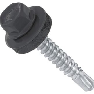 Самонаріз з буром та EPDM шайбою для кріплення в дерево WM 4,8х35 RAL7024 п=250 (3000)