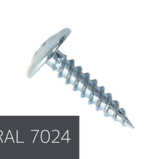 Самонаріз по металу з прес-шайбою 4,2х19 RAL7024 (п=500) (9000)