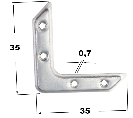 Кутник віконний 35х35х0,7 (50)
