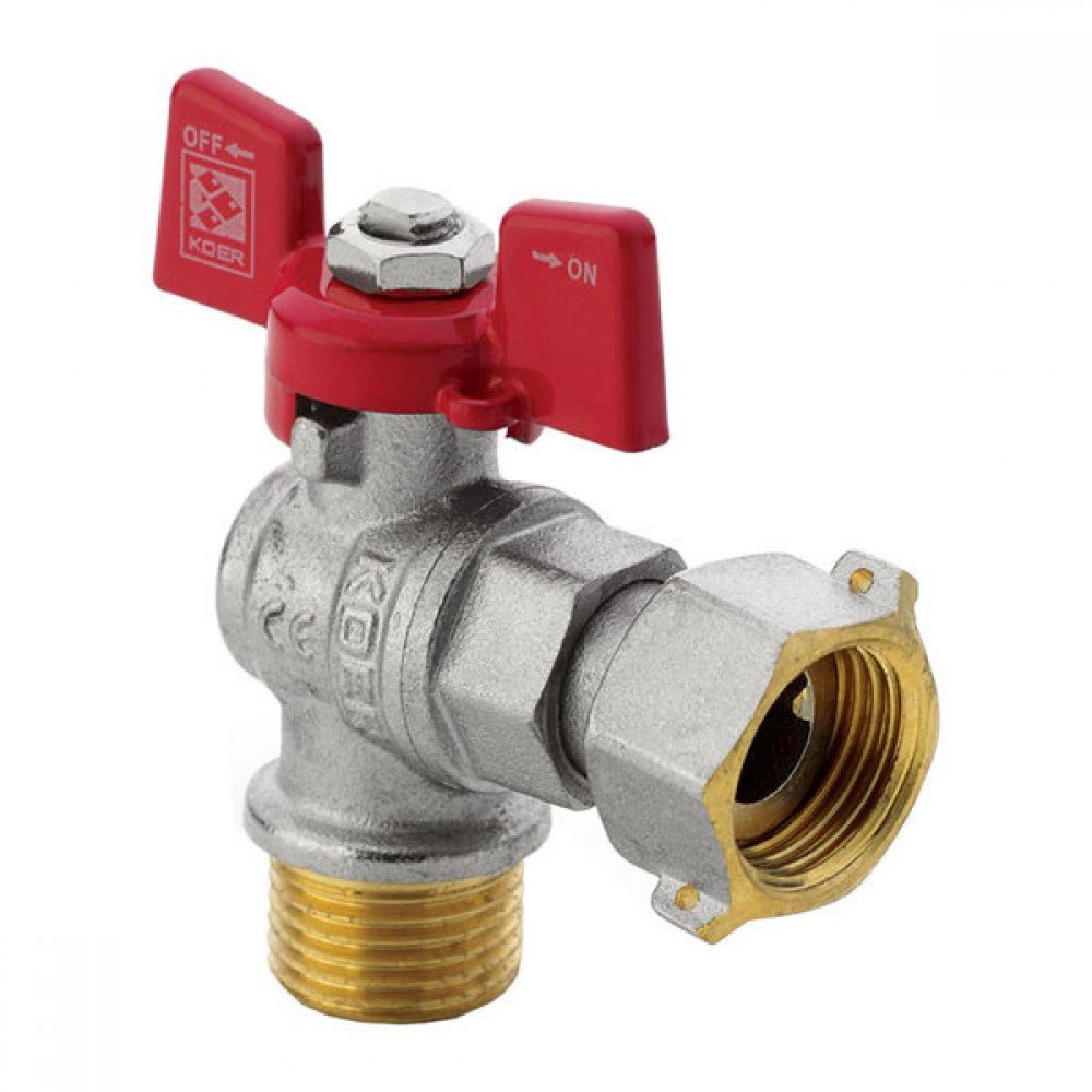 Кран кутовий кульовий з накидною гайкою 1/2 071747