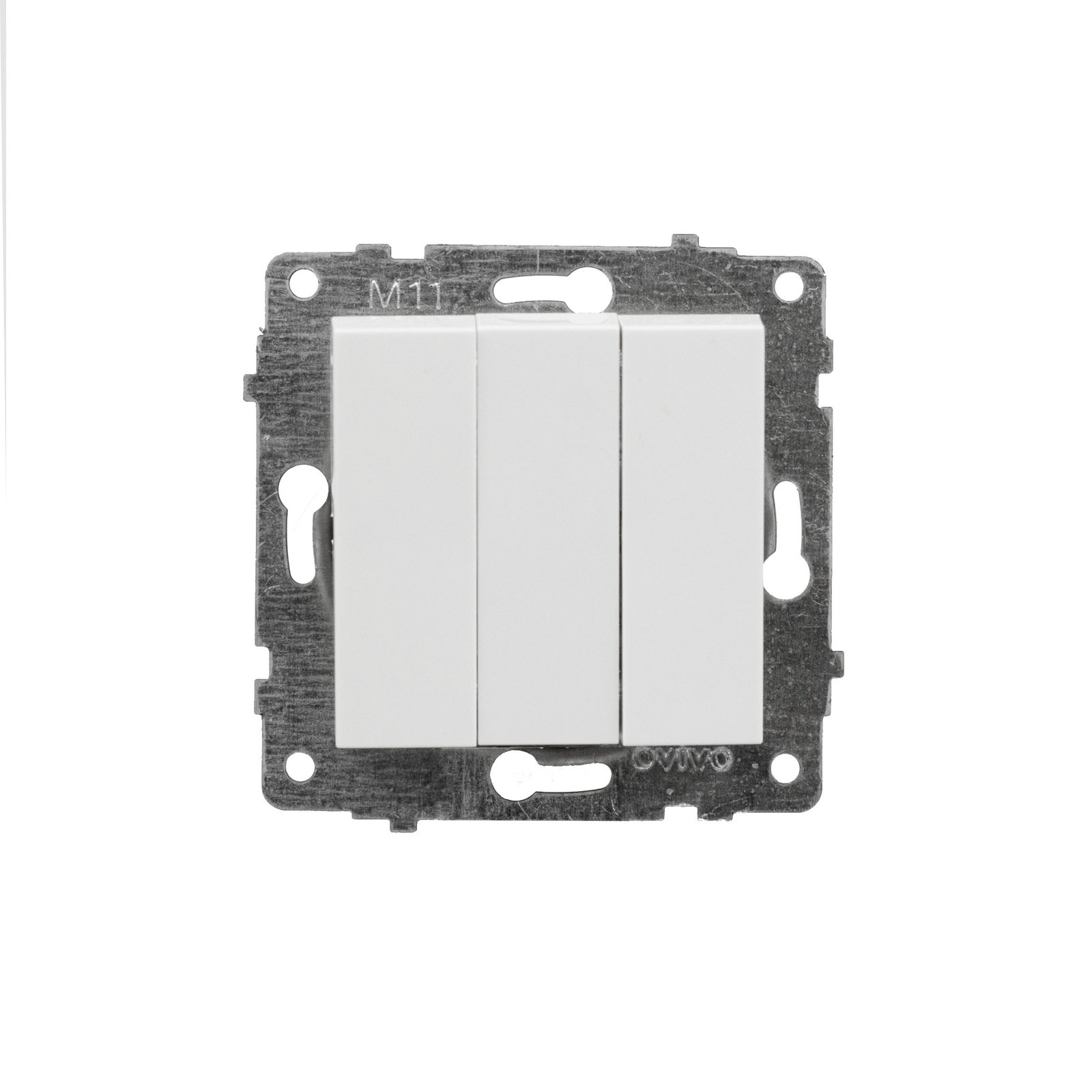 600-000201-254 Механізм вимикача 3-клв.Grano білий/12/60