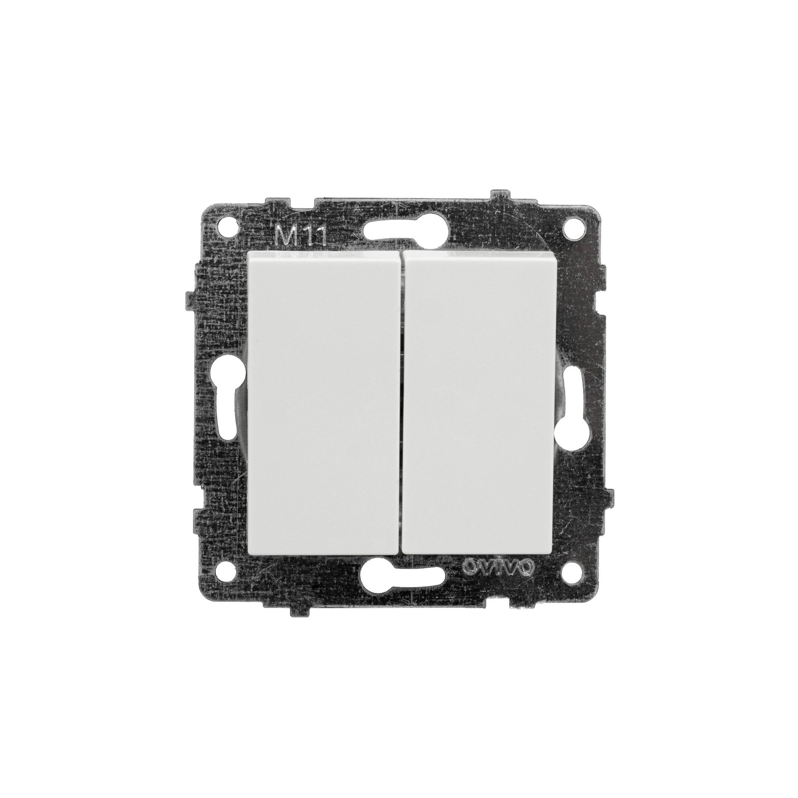 600-000201-202 Механізм вимикача 2-клв.Grano білий/12/120