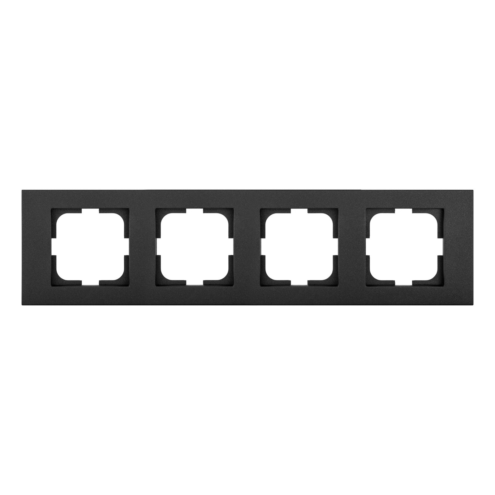 400-170000-228 Рамка чотирна Grano чорний металік/12/120